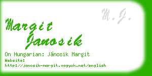 margit janosik business card
